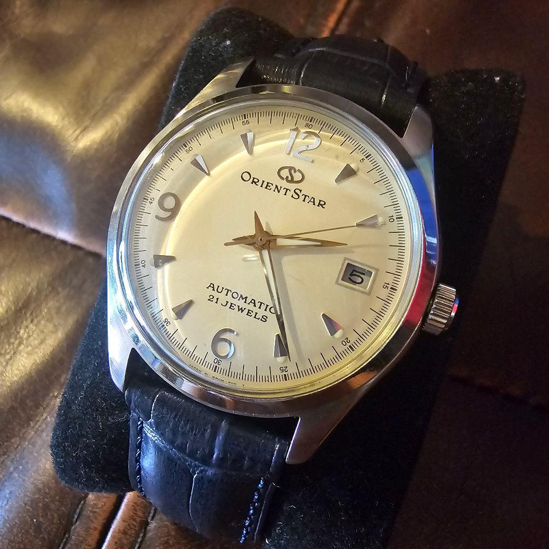 Used Working item ORIENT STAR automatic winding 21 jewels see-through back