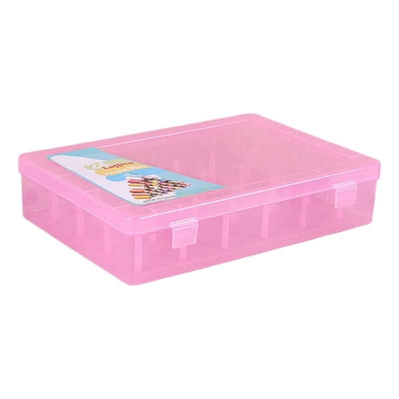 Clear Thread Spool Box 42 Spools Thread Spool Organizers Thread Bobbin Storage Case for Small Large Sewing Thread Spool