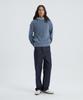 KNITTED Soft Cotton Drop Shoulder Waffle Knit Stone Blue