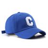 Gorra de béisbol estilo coreano Moda retro Gorra con visera Bordada con letra C grande Visera para protección solar al aire libre Gorro para hombre y mujer
