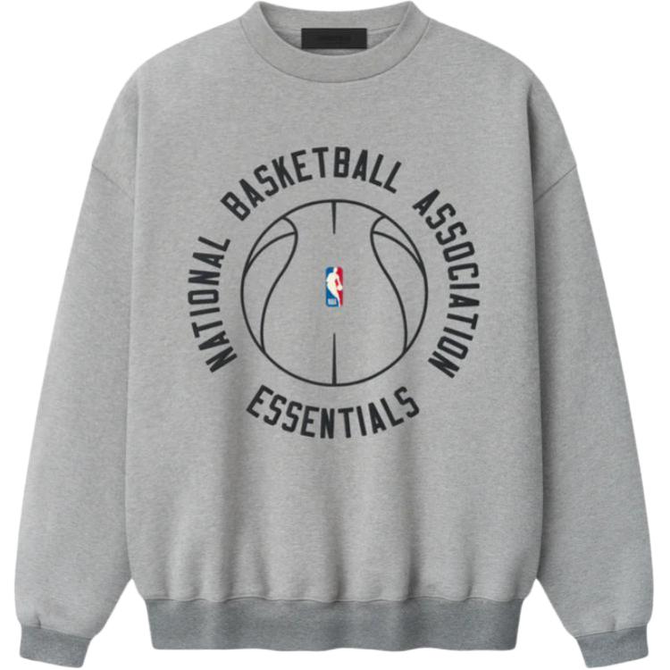 Fear of God Essentials NBA x Barkley Hendricks 90s Crewneck Concrete Heather Unisex Tops Grey 192BH266802F