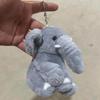 Cute Cartoon Elephant Keyring Soft Animal Bag Pendant Plush Stuffed Keychain  Backpack Decoration