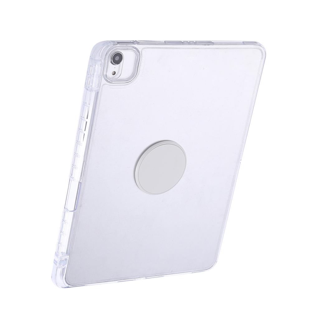 For iPad (2025)/10.9 (2022) Case Magnetic Detachable Rotating Stand Acrylic + Leather Tablet Cover