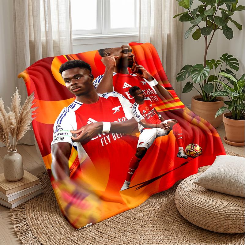 Bukayo Saka Theme blanket Soft Flannel Blanket Plush Throw Blanket Cozy Sofa Bed Blanket for Home Decor