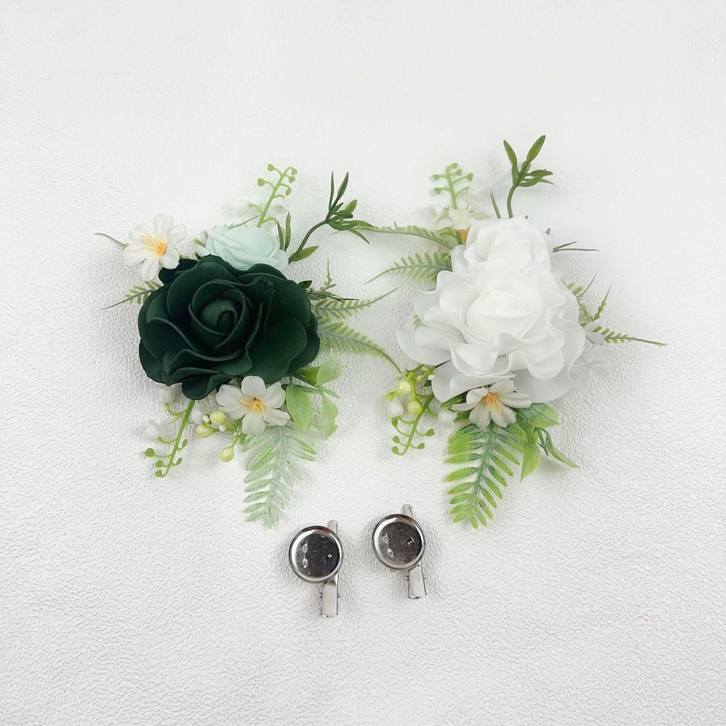 Wedding Corsage with PE Foam Flowers for Groomsmen, Bridesmaids, and Greeters