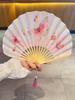Elegant Pear Blossom Shell Fan, Fairy-Like Butterfly Ancient Style Fan, Hanfu Photo Shoot Folding Fan, Chinese Style Summer Cooling Fan, Portable