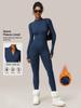 YEOREO Tuta Intera Manica Lunga con Zip in Pile Romper con Zip Pantaloni Sotto Body Bodycon Sexy Pezzo Unico Tessuto Spandex Top Elastici Flessibili Body