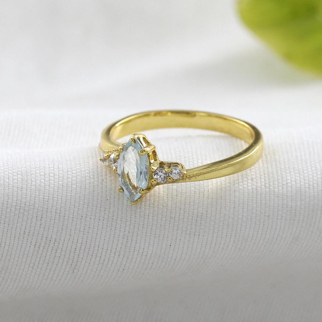 Silver Jewelry, Gold Plated Ring, Handmade Jewelry, Gift For Her, Dainty Ring