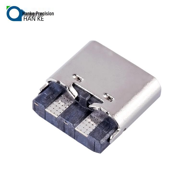 USB Type-C Female Socket SMD Plug: 2P, 4P, 6P, 16P, 24P Horizontal/Vertical Connector Charging Interface