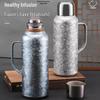 Premium Pure Titanium Double-Layer Insulated Kettle with Large Capacity, Titanium Alloy Inner Liner for Home Use and Stewing Tea.