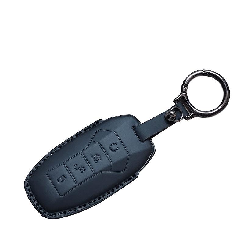 BYD Tang Key Case: Wear-Resistant, Scratch-Resistant Keychain for Tang DMI and EV Models 2023-2025. Gray A