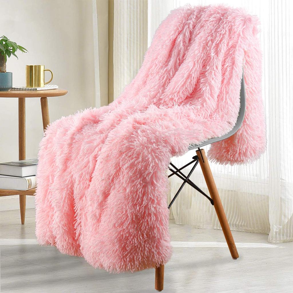 Double Layer Plush Warm Winter Throw Blanket Home Bedspread On the Bed Plaid Chair Towel Sofa Cover Lamb Bed Blankets and Throws