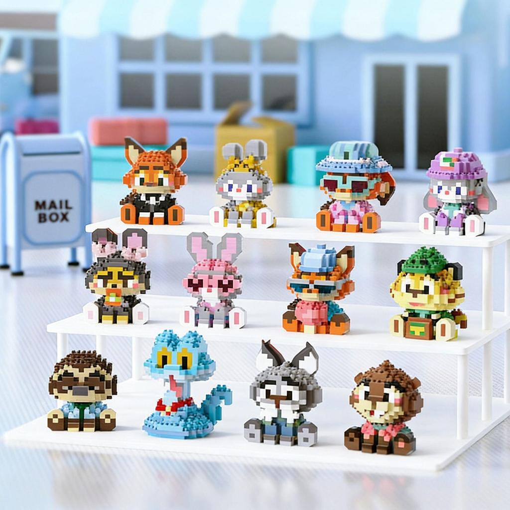 Cartoon Animal Figurines: Compatible with Building Blocks - Children's Toy Blind Box, Perfect Festival Gift