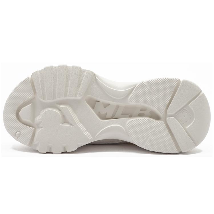 New MLB Chunky High Wear Resistant Height Increasing Low Top Chunky Sneakers Unisex White 3ASHUL22N-50WHS