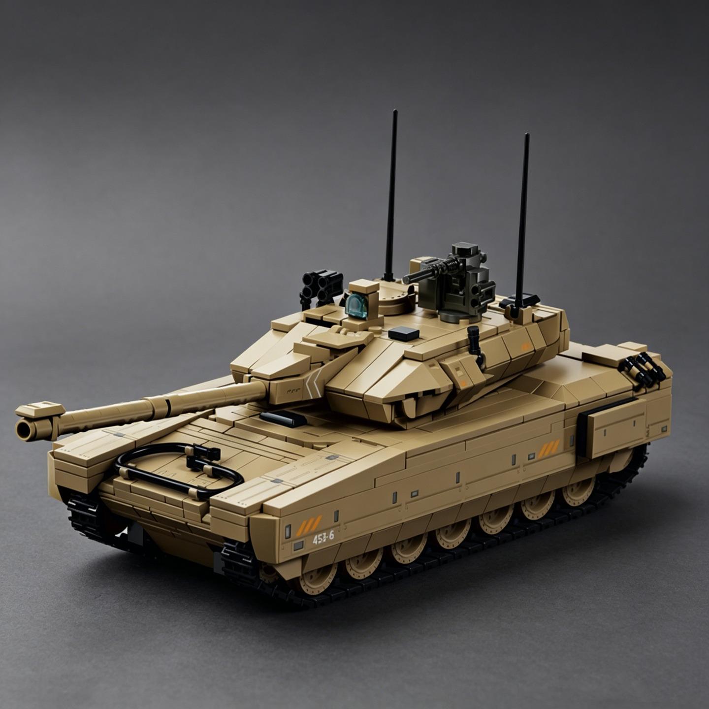 

2026 NEW M1A4 Abrams main battle tank assembly model building blocks - American tracked armored vehicle - Boys educational toy NO BOX