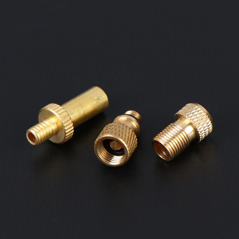 Universal Brass Bicycle Valve Adapter Presta Schrader Dunlop Converter Multi-Type Inflation Adaptor For Bike Pump Inflation