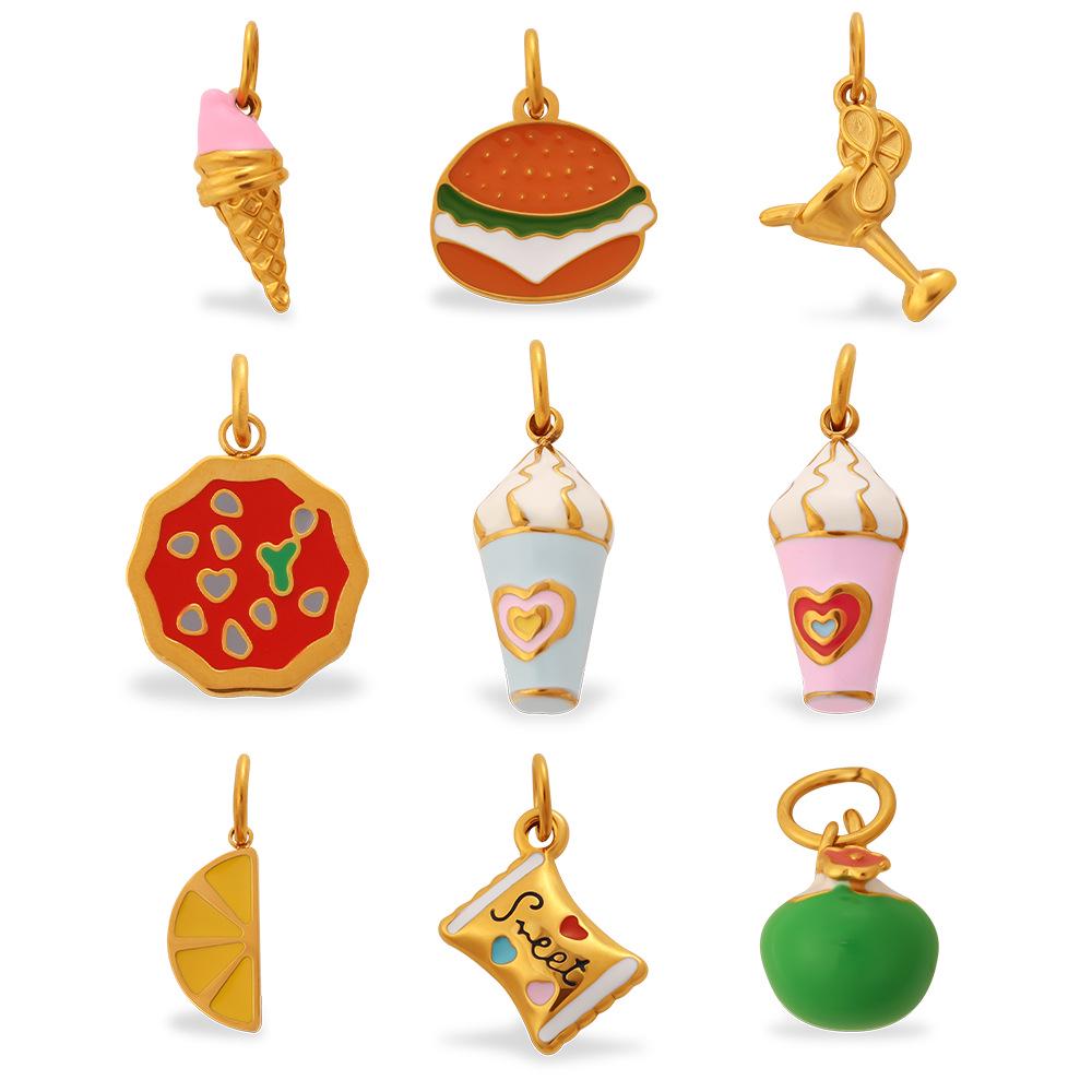 Playful Cartoon Food-Shaped Hanging Ornaments: Cherry & Potato Chip Decor