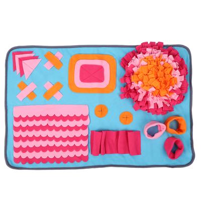 Lint Pet Snuffle Mat MIni Pig Feeding Sniffing Pad Slow Feeder Training Pet SuppliesPink