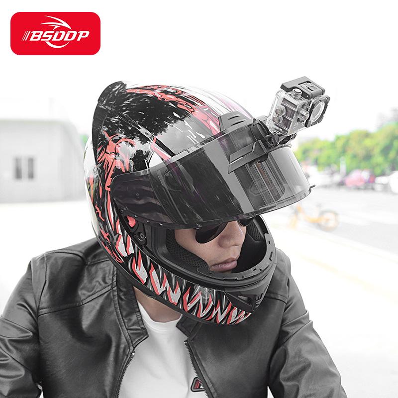 GoPro Motorcycle Helmet Mount for DJI & Xiaoyi Action Cameras - Flat & Curved Base Accessories