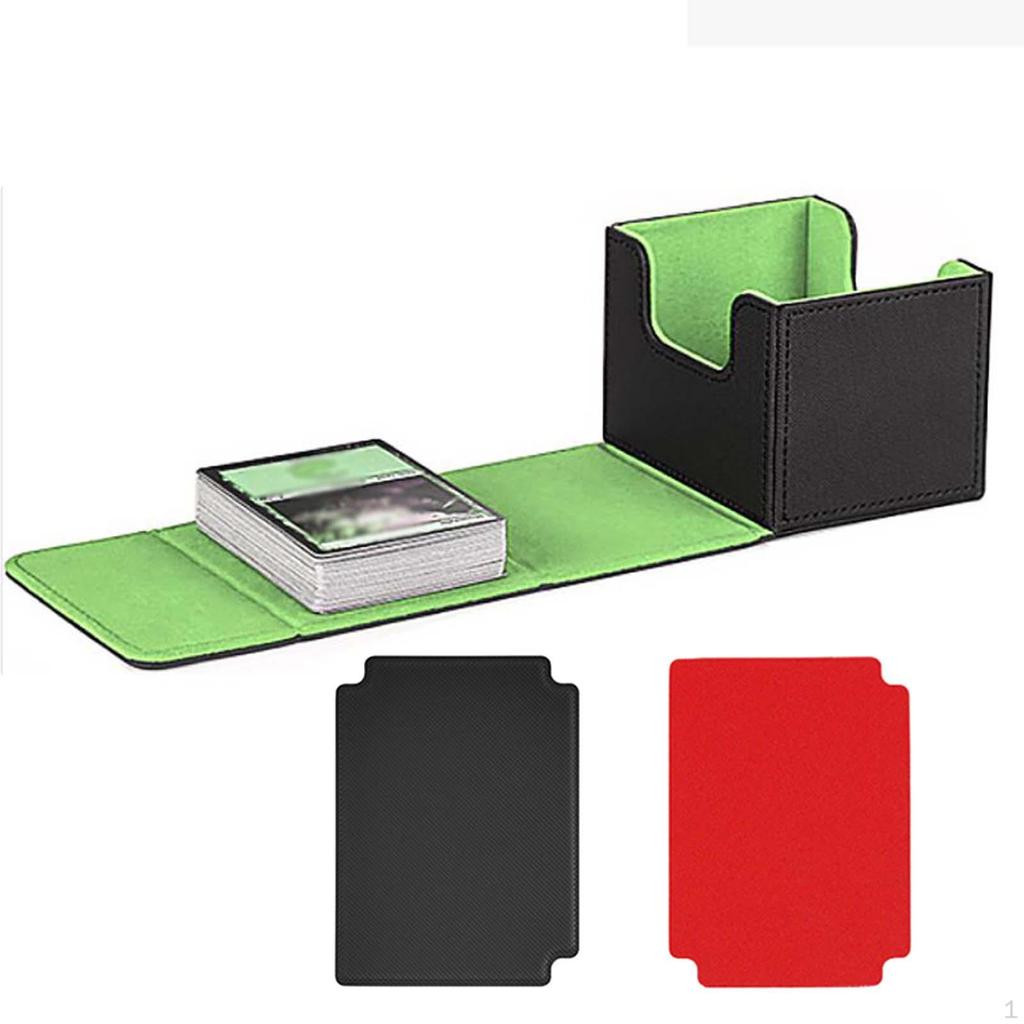 Card Deck Storage Box Protection with 2 Dividers Dice Collectible Game