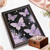 Crystal Pearl Painting 5D DIY Frame Decoration Painting Purple Butterfly Home Wall Decoration Transparent Pearl Gemstone Painting Picture Art Crafts