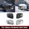 For Subaru Outback ABS Chrome Side Mirror Cover Rearview Mirror Cap Reverse Mirror Shell Sticker Exterior Accessories