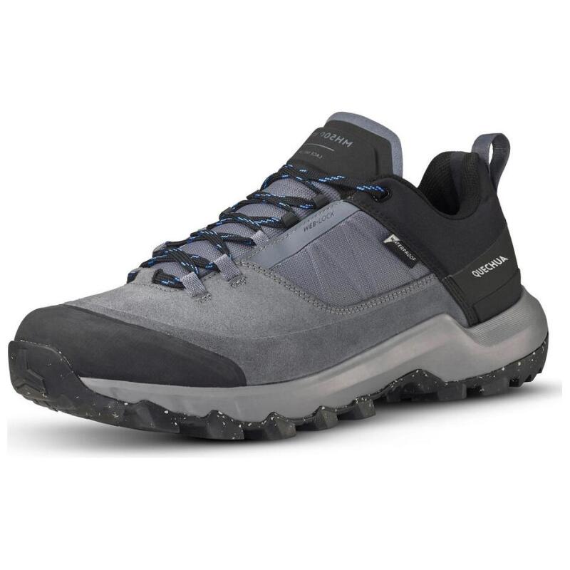 DECATHLON MH500 Comfortable and Versatile Waterproof Non-Slip Low Top Hiking Shoes Men's Black Grey