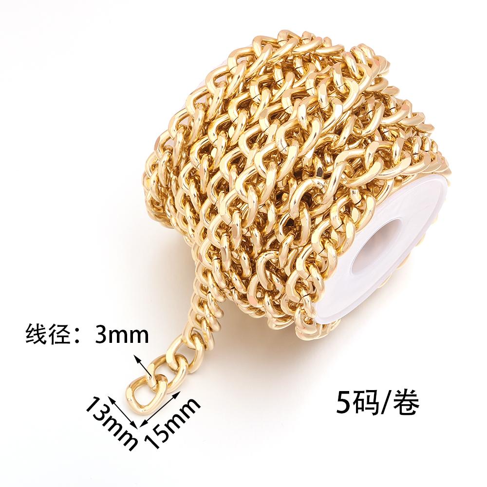 5Yards/Roll Metal Aluminum O-Shaped Chains Twisted Chain Bulk Chain For Jewelry Making Bracelet Necklace Bag Chain Accessories