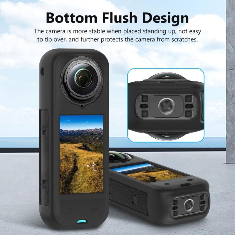 Flexible Lens Caps Shockproof Camera Body Case for X5 Action Cameras Enhanceds Durability Outdoor Protections