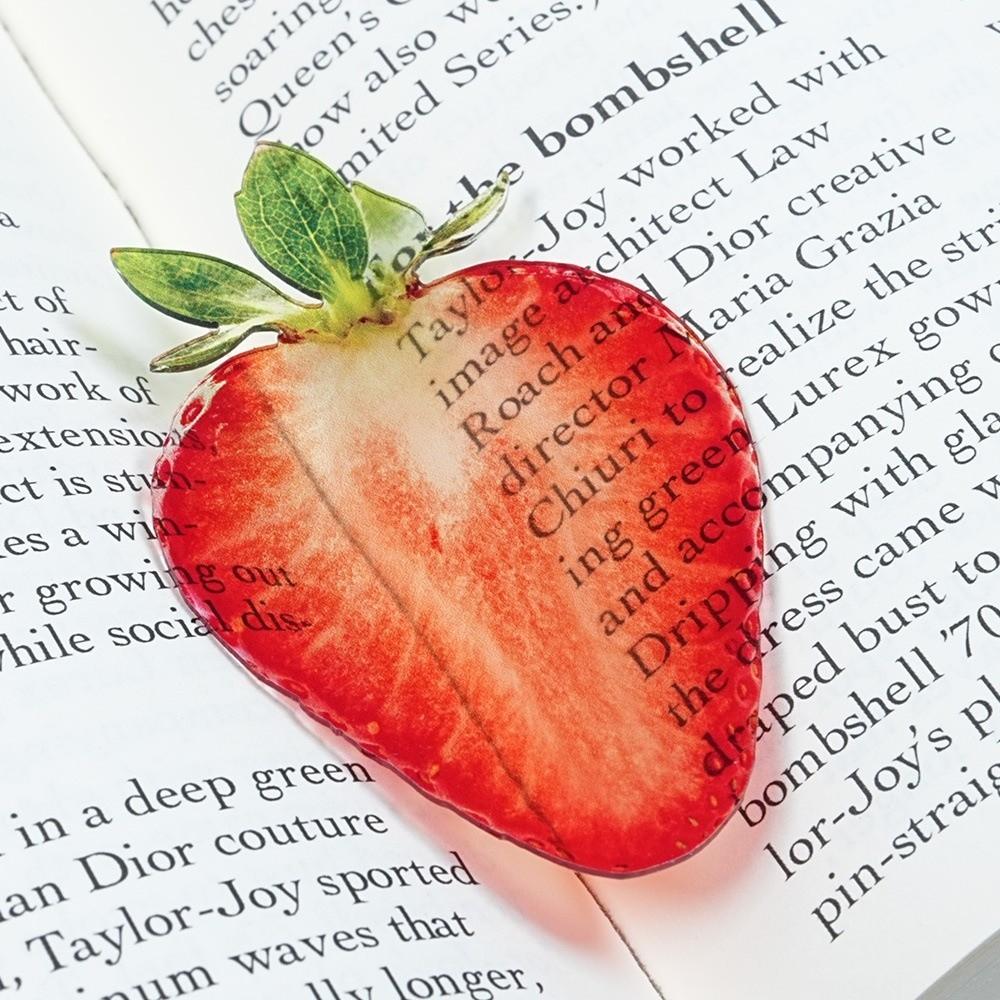 Funny Translucent Bookmark Simulation Fruit Fruit Bookmark New Acrylic Bookmark  Note Marker