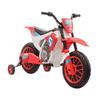 Electric Cross Motorbike for Children 3 To 5 Years 12 V 3-8 Km/h with Removable Side Wheels Dim. 106.5L X 51.5W X 68H Cm Red
