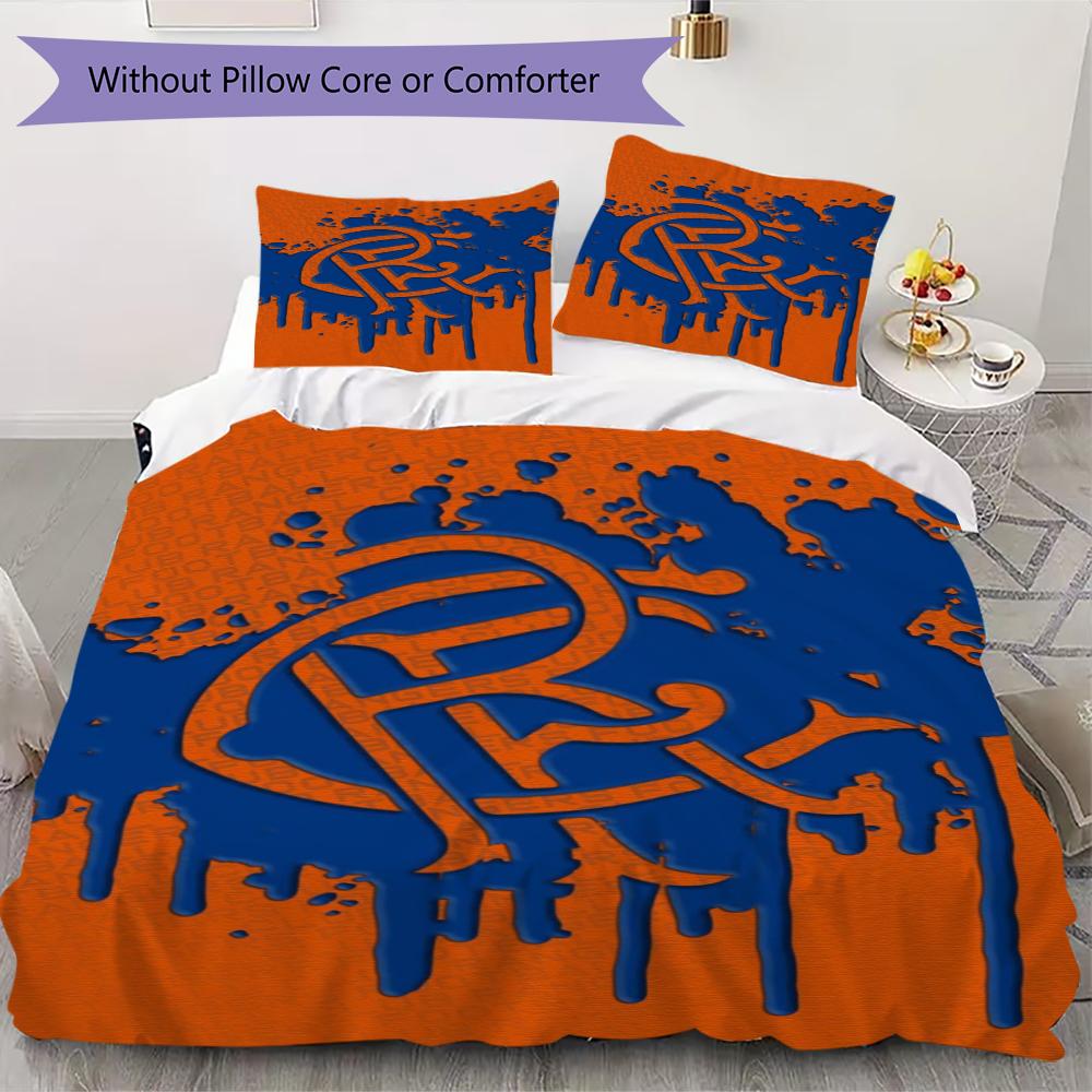 Rangers F.C. Set Copripiumino con Fantasia Copripiumino Federa Decorazione per la Casa Regalo di Compleanno (1 * copripiumino + 2 * federe senza imbottitura)126