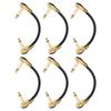6 Pcs Guitar Effect Pedal Cable 15cm 6 Inch 14 Inch Right Angle Guitar Patch Cable for Microphone