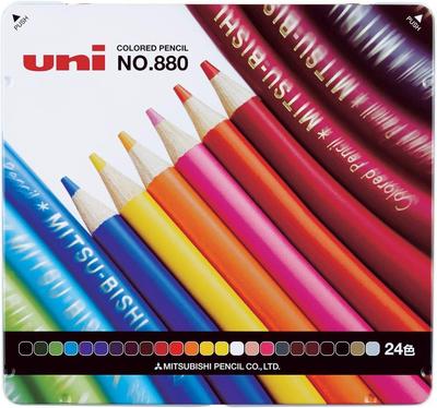 Mitsubishi Pencil Farbstift 880 Grundschüler 24 Farben K88024CP