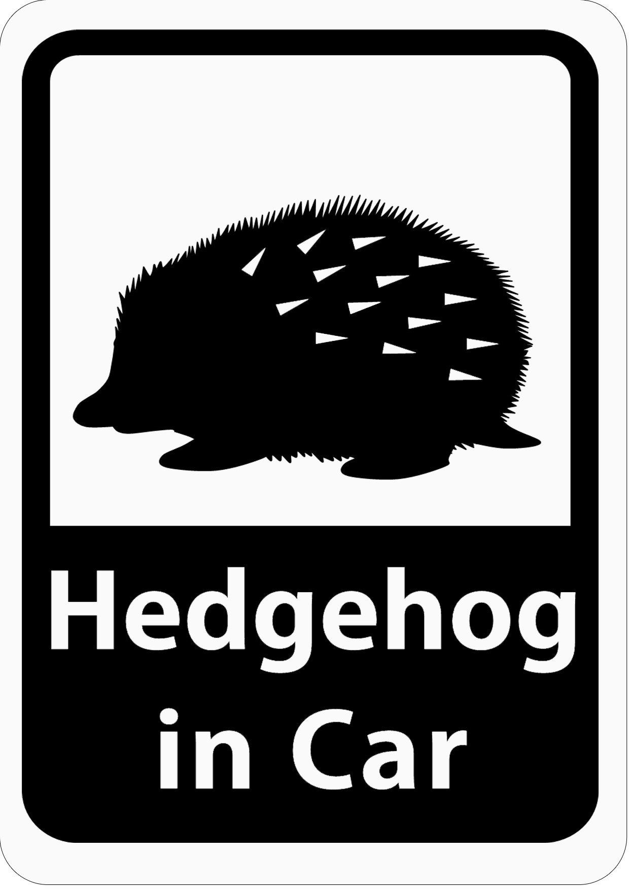 Hedgehog in Car  Hedgehog  Car Sticker (Magnet) (White) s15 one size чёрный