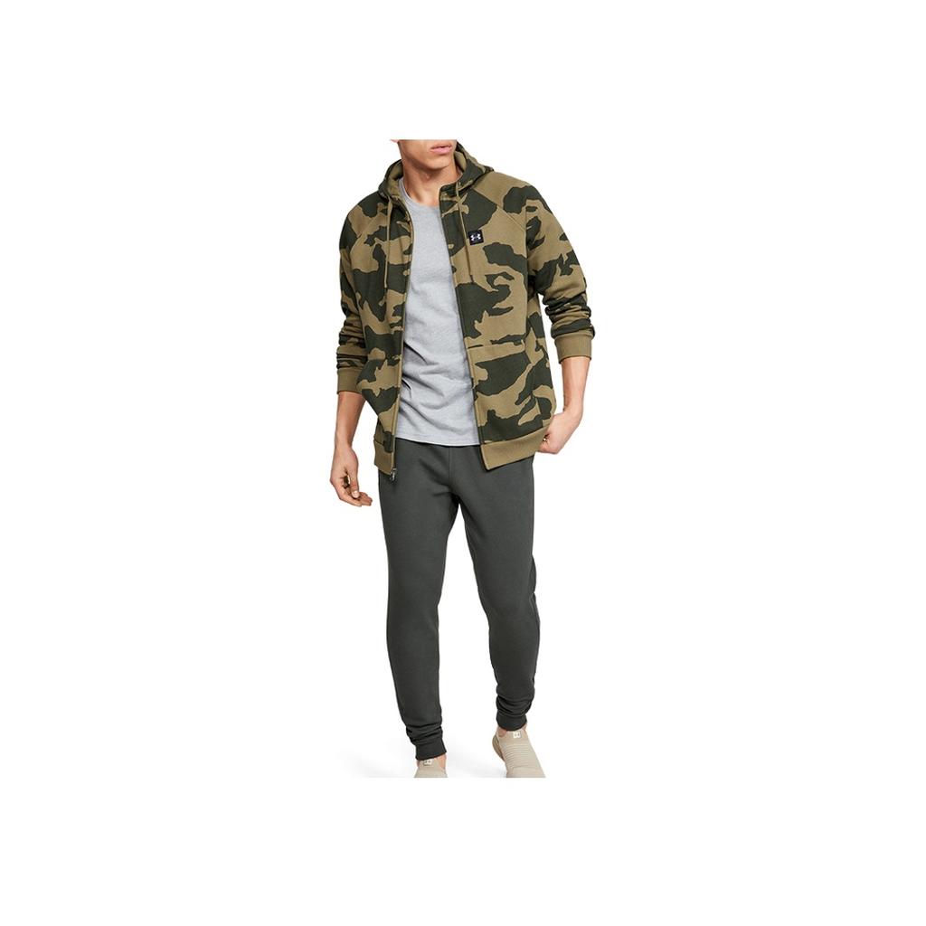 Under Armour Camo Hooded Cardigan Sweatshirt Jacket Men Outerwear Outpost-Green 1329748-331
