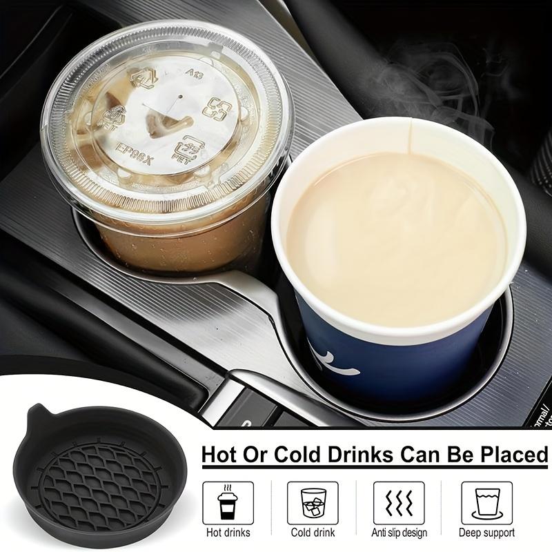 2pcs Non-slip Car Water Cup Pad Diamond Silicone Mat for Bottle Holder Coaster Auto Interior Anti-skid Cup Holders Thickened