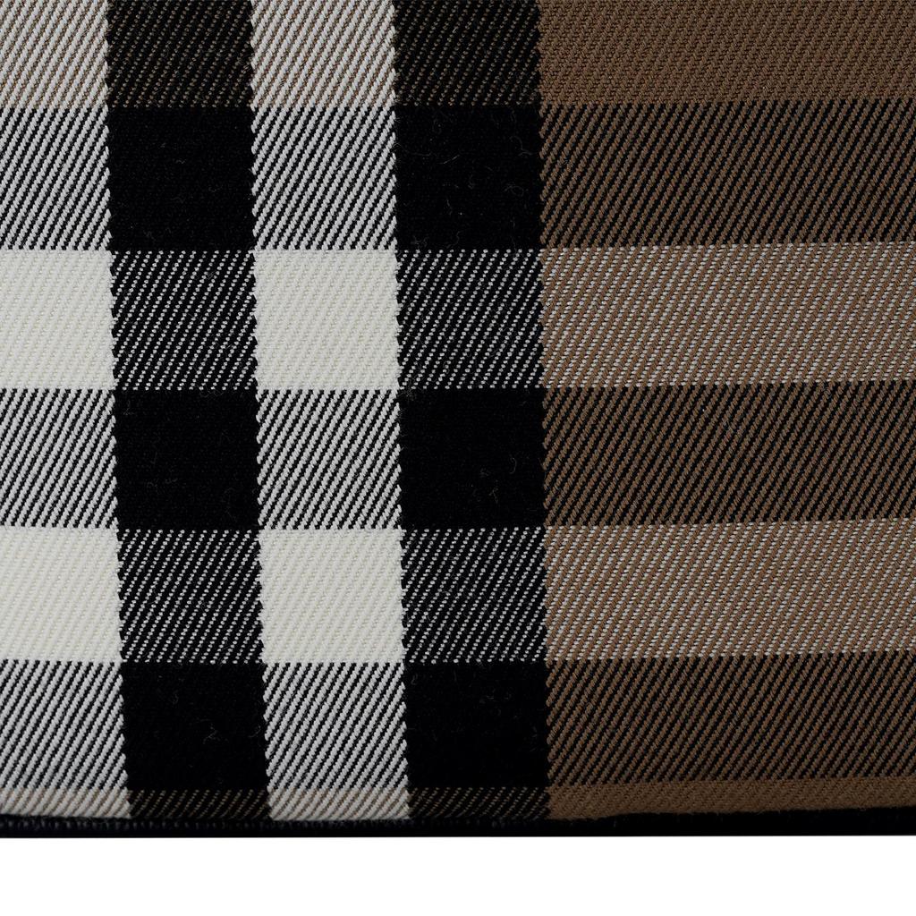 Burberry Check Zip Closure Leather Camera Bag Women Shoulder Bag Brown Black 80850801