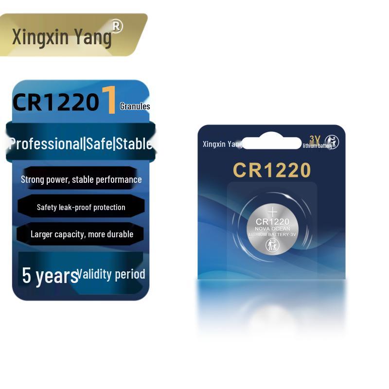 CR1220 3V BIOS & CMOS Backup Battery with 2-Hole Wire for Laptop Motherboard Clock