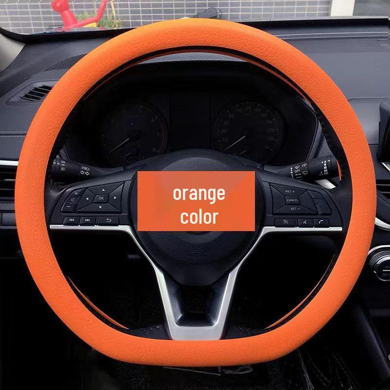 Universal Non-slip Silicone Steering Wheel Cover, Ultra-thin Soft Grip for All Seasons