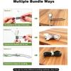 A96I-Cable Ties Silicone 40Pcs Reusable Cord Organizer Elastic For Electronics, Wires Straps For Fastening
