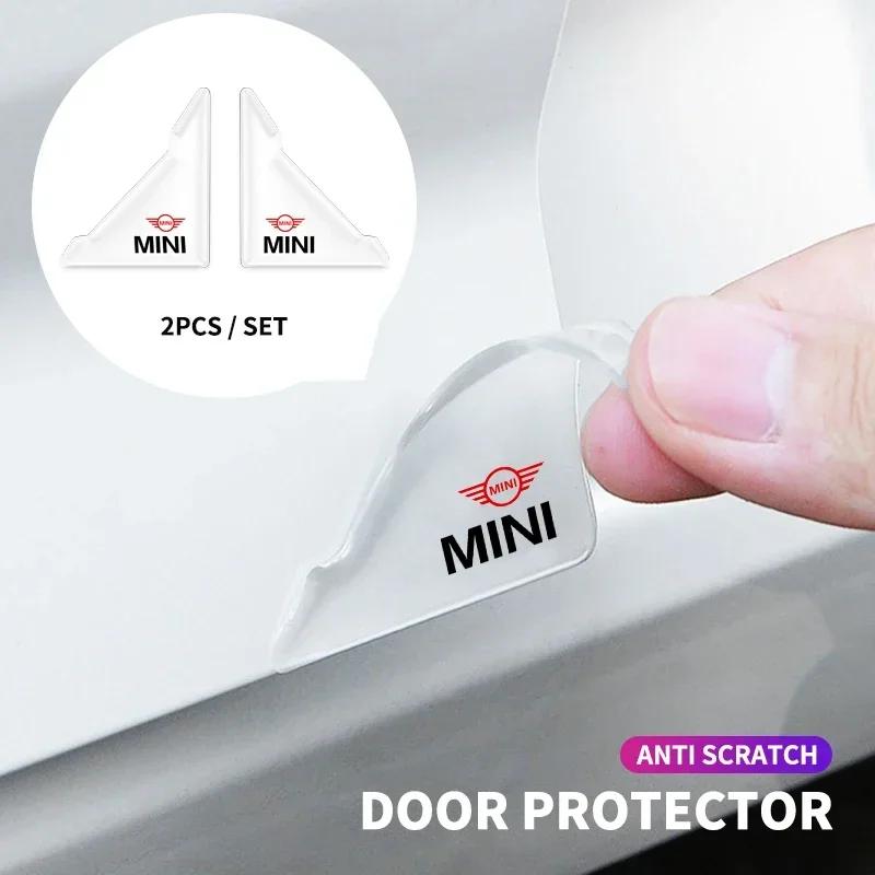 2Pcs Car Door Anti-collision Anti-Scratch Cover Protector Transparent Sticker For BMW Mini Cooper R50 R53 R60 F55 F56 R56 R55 Y5