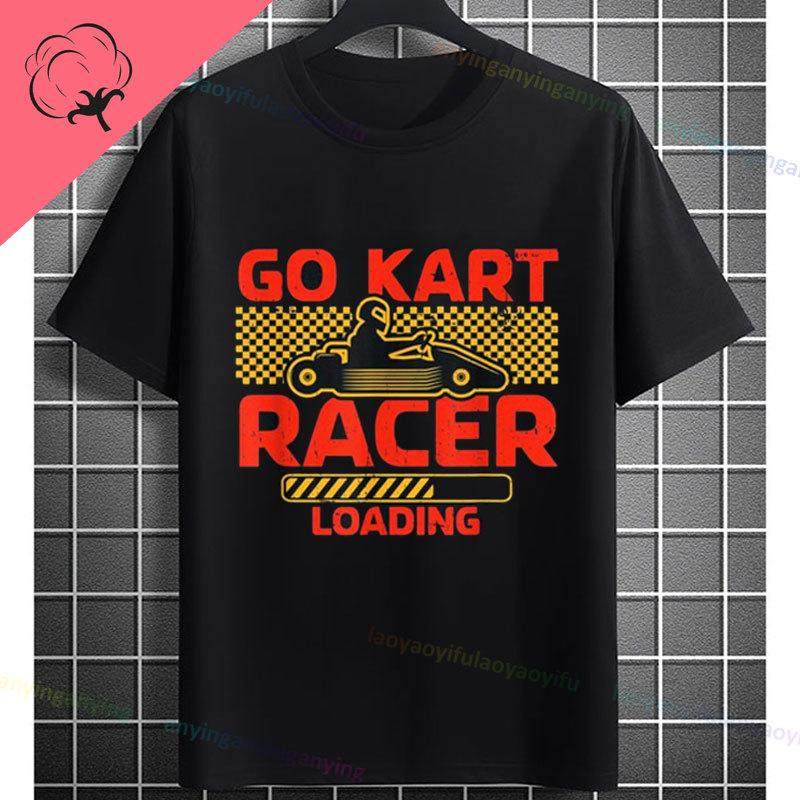 Go Kart Racing Karting Driver Enthusiast Carting Retro Graphic Tshirt Fashion Casual Wear Shortsleev Oneck 100 Cotton Tshirt