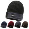 Men's Winter Fleece Knitted Hat Chenier Wool Ear Protector Young Boys Ski Hat Thickened Thermal Pullover