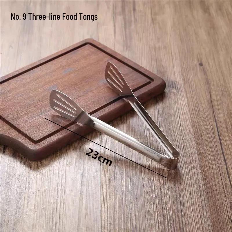 Multi-purpose Stainless Steel & Silicone Tongs for Baking, BBQ, Buffet, and Grill