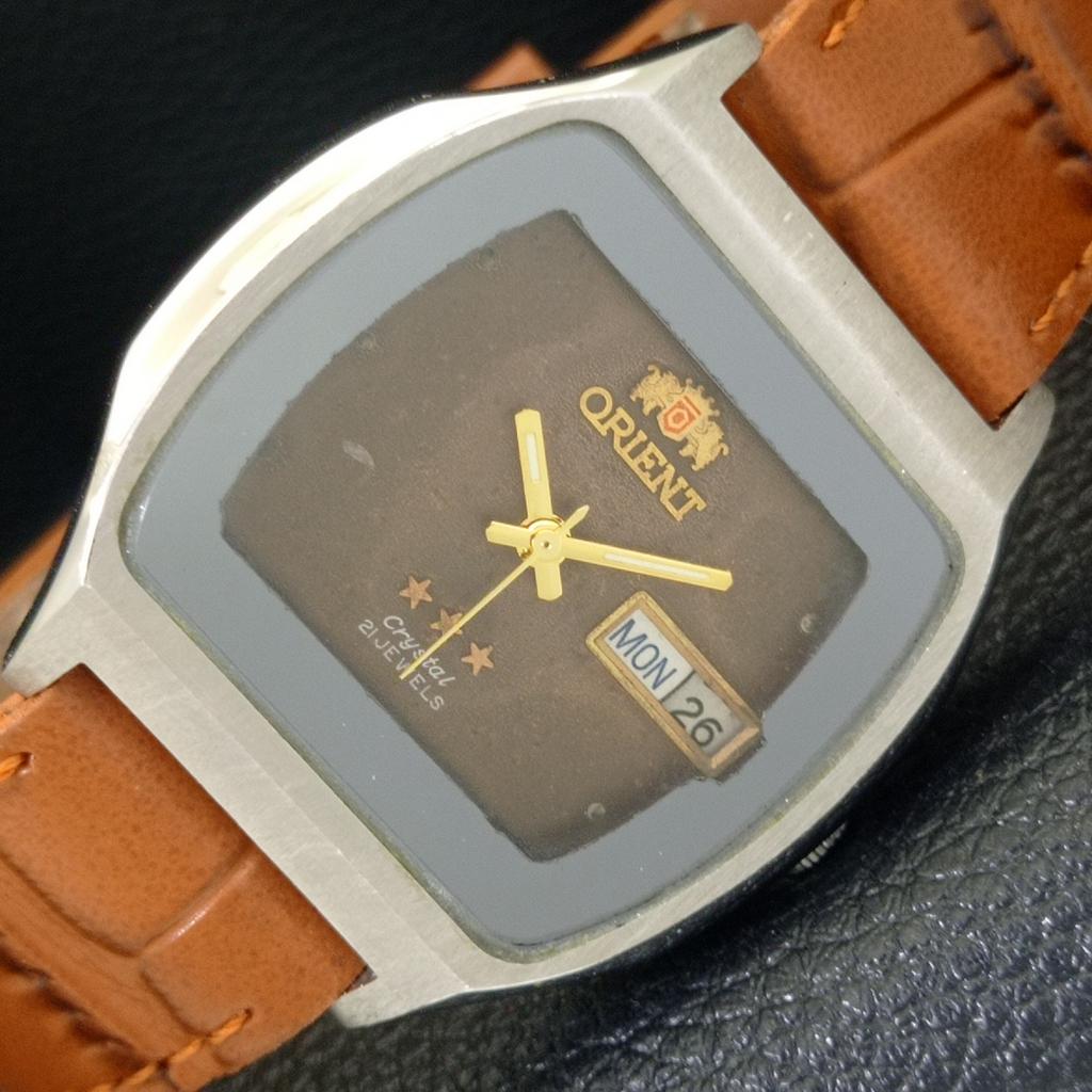 

ЯПОНИЯ ВИНТАЖ ORIENT CRYSTAL АВТОМАТИЧЕСКИЕ 46941 МУЖСКИЕ ЧАСЫ ОРИГИНАЛЬНЫЙ ЦИФЕРБЛАТ a703382-1 R213b-a703382