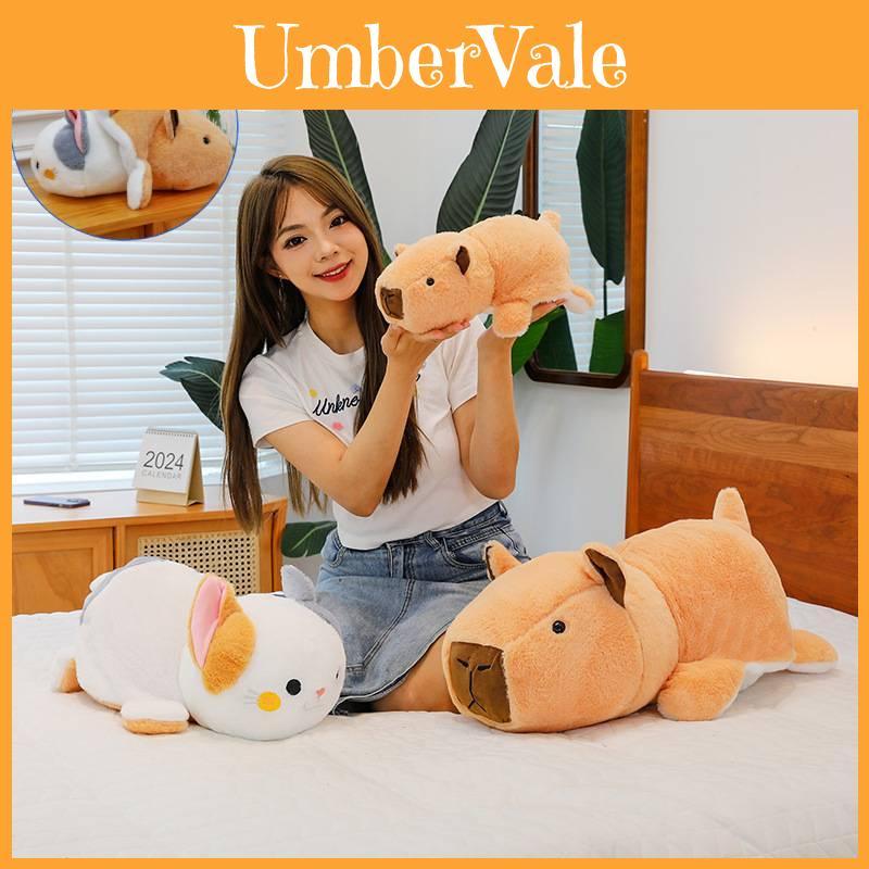 Cozy Capybara Plush Toy With Cat Design Premium Soft Stuffed Animal For Kids