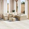 VidaXL 13-Piece Garden Sofa Set with Beige Cushions 3362456