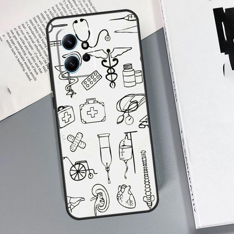Medical Doctor Nurse Medicine Student Case For Xiaomi Redmi Note 14 9 10 11 12 13 Pro 11S Cover For Redmi 15 15C 14C 12C 10C 13C