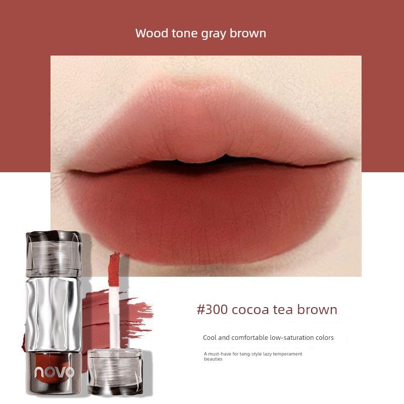 Novo Matte Lip Gloss Waterproof Lipstick Low Saturation Pure Natural Look Versatile Brightening Affordable Student-Friendly